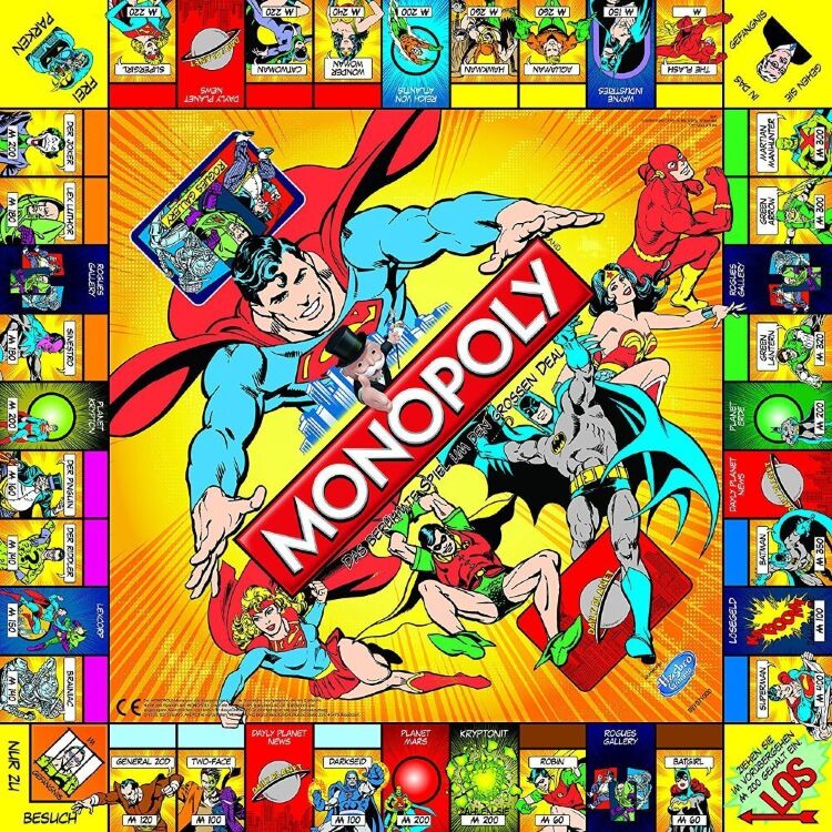 Монополія настільна гра DC Comics Retro Monopoly Game