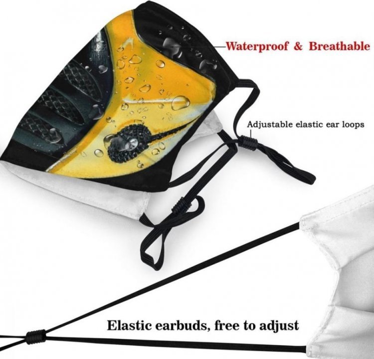 Маска захисна для обличчя Mortal Kombat Scorpion №2 + 2 вугільні фільтри