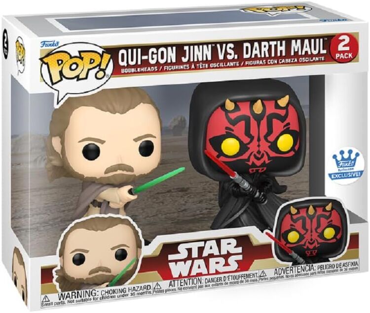 Фігурка Funko Star Wars: Qui-Gon Jinn vs Darth Maul Фанко Квай-Гон Джин і Дарт Мол Exclusive Фігурка Funko Star Wars: Qui-Gon Jinn vs Darth Maul Фанко Квай-Гон Джин і Дарт Мол Exclusive