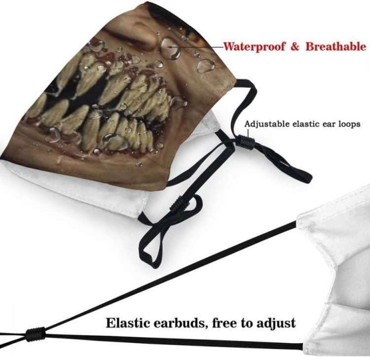 Маска захисна для обличчя Mortal Kombat Baraka + 2 вугільні фільтри