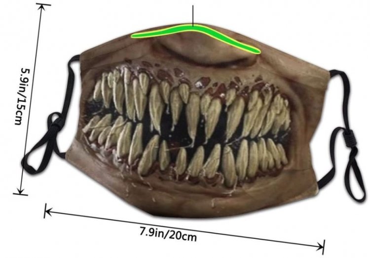 Маска захисна для обличчя Mortal Kombat Baraka + 2 вугільні фільтри
