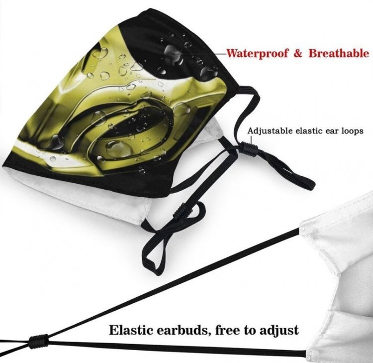 Маска захисна для обличчя Mortal Kombat Scorpion + 2 вугільні фільтри