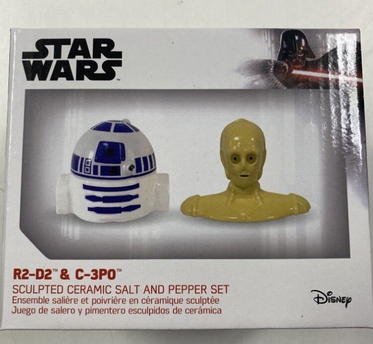 Сільничка та Перечниця Star Wars R2-D2 та C-3PO Sculpted Salt and Pepper Shakers