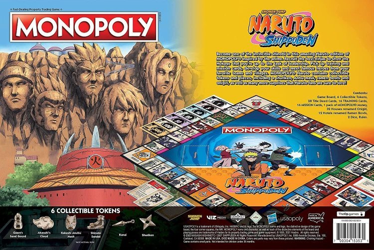 Монополия настольная игра Наруто Шиппуден Naruto Monopoly Board Game Монополия настольная игра Наруто Шиппуден Naruto Monopoly Board Game