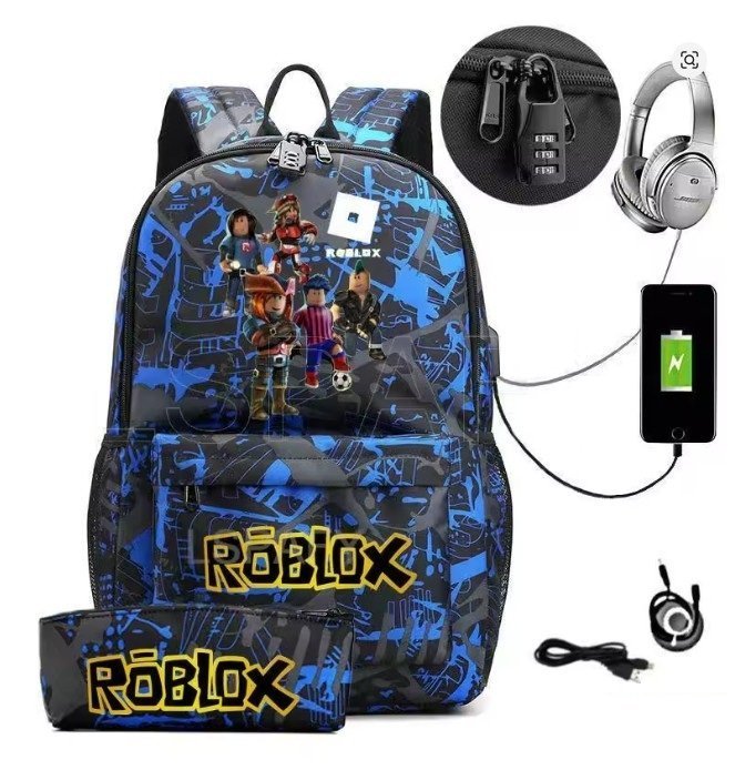 Рюкзак Роблокс Roblox USB Charge School Kids Backpack 48 х 30 х 18 см. №2 Рюкзак Роблокс Roblox USB Charge School Kids Backpack 48 х 30 х 18 см. №2