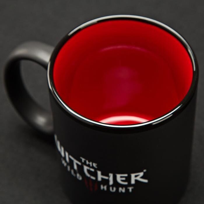 Кружка The Witcher 3 White Wolf Black /Red Ceramic Mug Чашка 325 ml