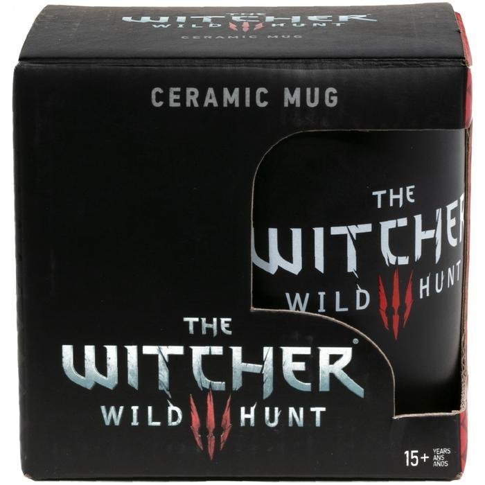 Кружка The Witcher 3 White Wolf Black /Red Ceramic Mug Чашка 325 ml
