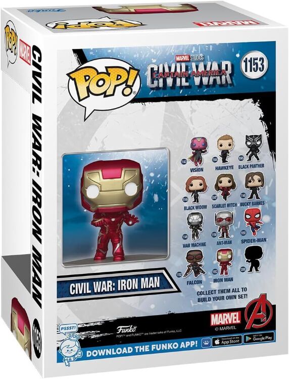 Фігурка Funko Marvel: Civil War Iron Man Фанко Залізна людина (Amazon Exclusive) 1153 Фігурка Funko Marvel: Civil War Iron Man Фанко Залізна людина (Amazon Exclusive) 1153