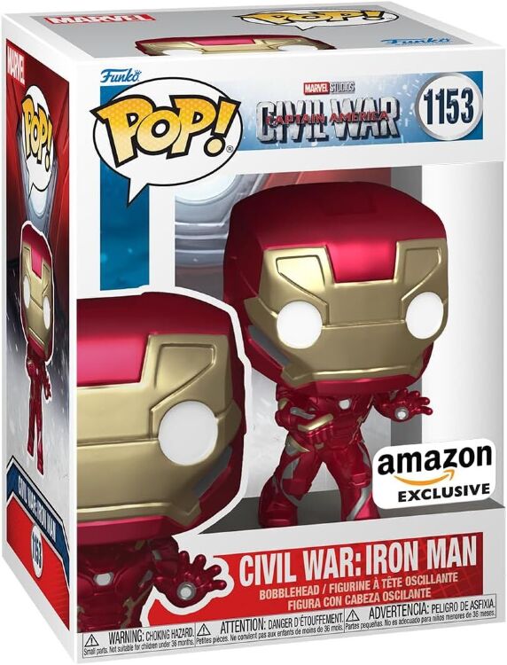 Фігурка Funko Marvel: Civil War Iron Man Фанко Залізна людина (Amazon Exclusive) 1153 Фігурка Funko Marvel: Civil War Iron Man Фанко Залізна людина (Amazon Exclusive) 1153