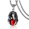 Медальйон Dragon Claw Stainless Steel Necklace Red Crystal