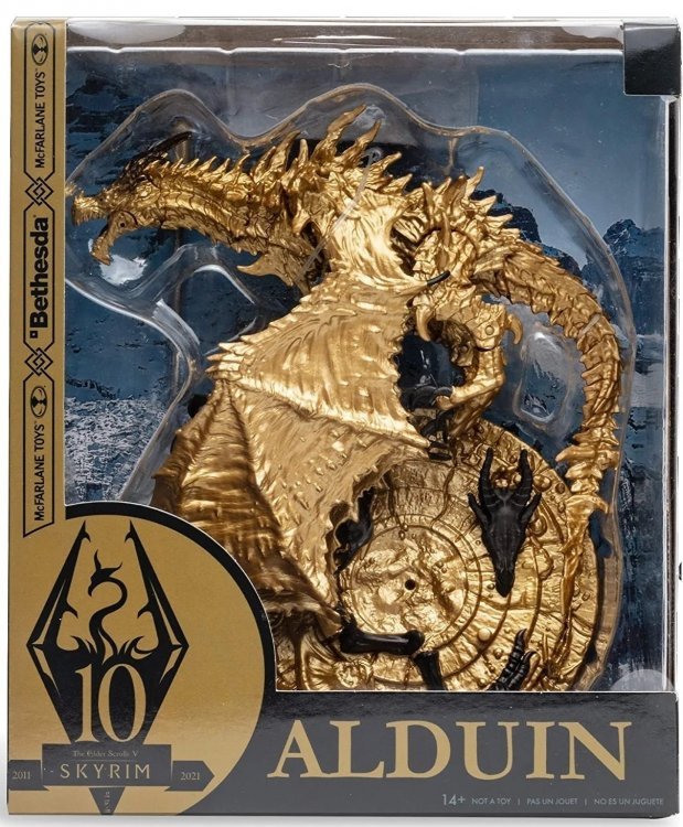 Фігурка McFarlane Toys Elder Scrolls V: Skyrim Alduin (Gold) Deluxe Box Скайрім Алдуїн Фігурка McFarlane Toys Elder Scrolls V: Skyrim Alduin (Gold) Deluxe Box Скайрім Алдуїн