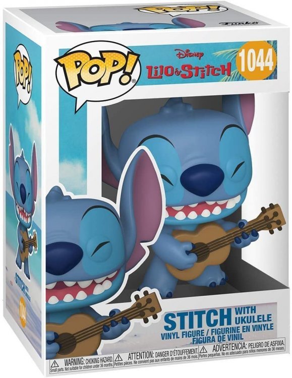 Фігурка Funko Disney Lilo and Stitch: Stitch with Ukelele фанко Стіч 1044 Фігурка Funko Disney Lilo and Stitch: Stitch with Ukelele фанко Стіч 1044