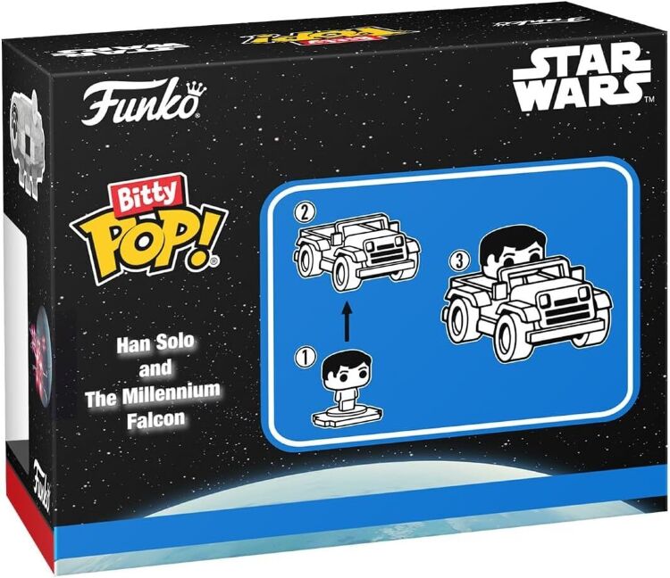 Фігурки Funko Bitty Ride: Star Wars Han Solo with Millenium Falcon фанко Хан Соло та Сокіл тисячоліття Фігурки Funko Bitty Ride: Star Wars Han Solo with Millenium Falcon фанко Хан Соло та Сокіл тисячоліття
