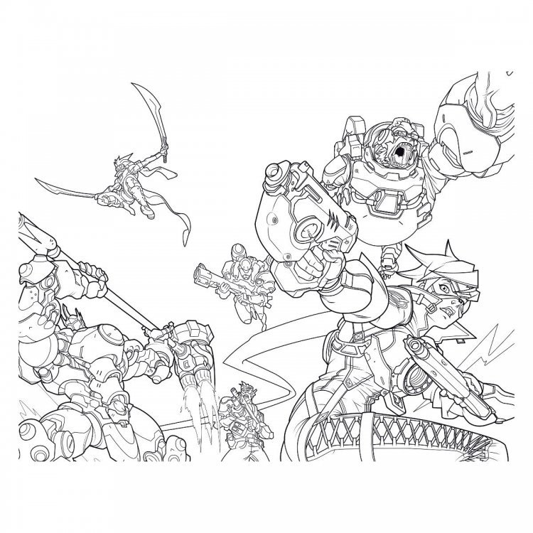 Розфарбування Overwatch Coloring Book Розфарбування Overwatch Coloring Book