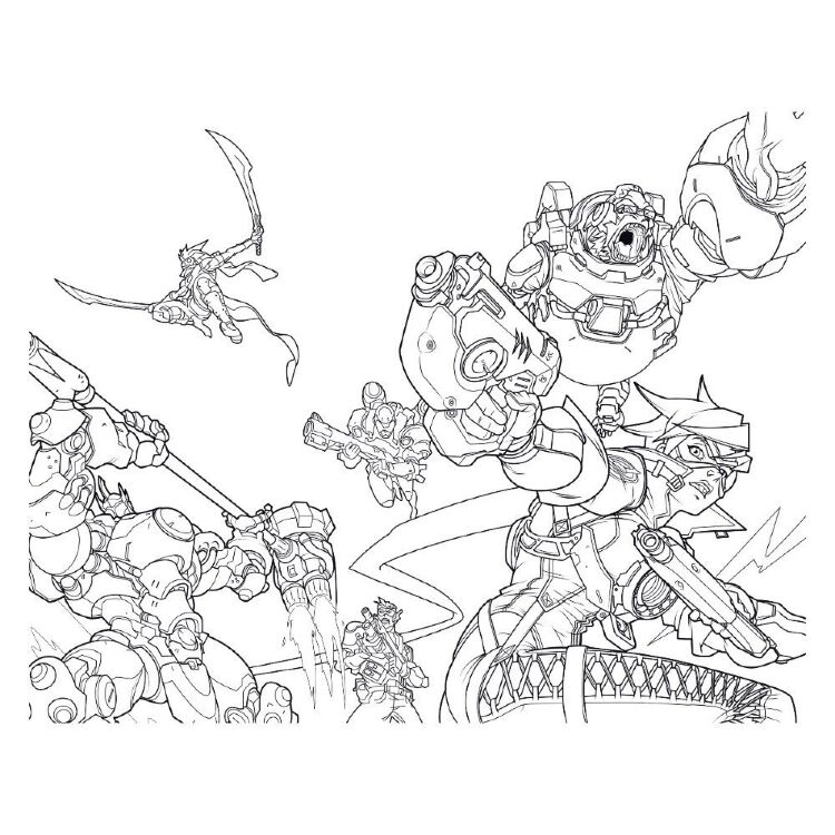 Розфарбування Overwatch Coloring Book