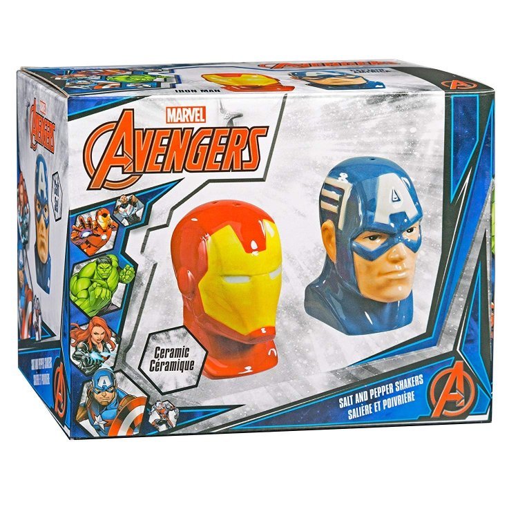 Солонка и Перечница Marvel Captain America and Iron Man Salt and Pepper Shakers Солонка и Перечница Marvel Captain America and Iron Man Salt and Pepper Shakers