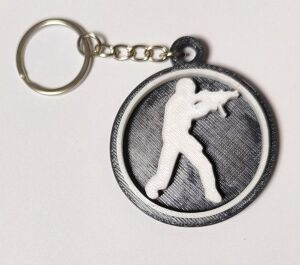 Брелок CS GO Counter Strike Logo Keychain ABS пластик 5 см.
