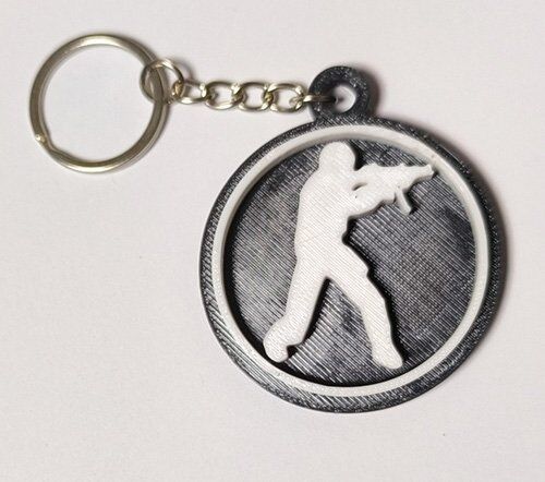 Брелок CS GO Counter Strike Logo Keychain ABS пластик 5 см.