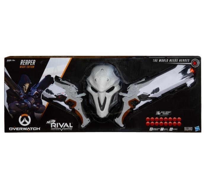 Overwatch Wight Reaper Nerf Rival Blaster 2-Pack and Mask Овервотч зброю іграшка маска Жнець