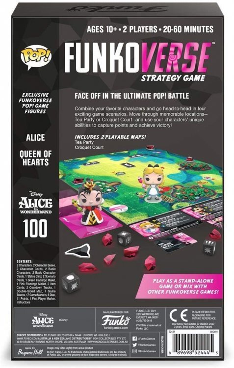 Настольная игра Funkoverse Alice in Wonderland 100 2-Pack фанко Алиса в стране чудес Настольная игра Funkoverse Alice in Wonderland 100 2-Pack фанко Алиса в стране чудес