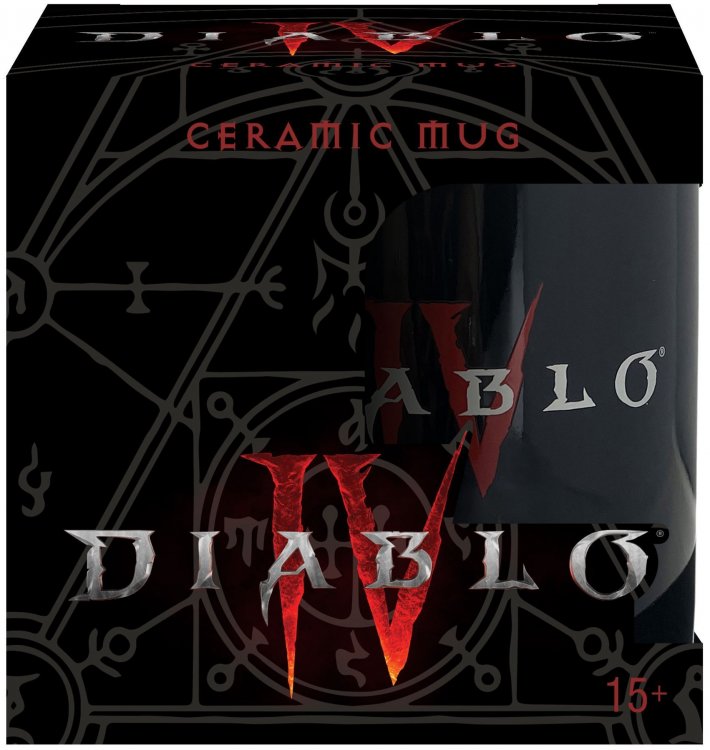 Чашка JINX Diablo IV Hotter Than Hell Black Кружка Діабло 325 ml Чашка JINX Diablo IV Hotter Than Hell Black Кружка Діабло 325 ml