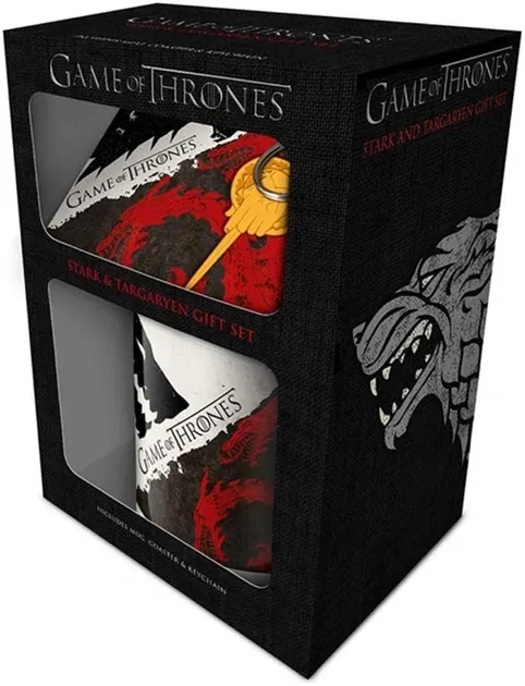 Подарунковий набір Pyramid International Game of Thrones: Stark & Targaryen Mug Set (чашка, підставка, брелок) Подарунковий набір Pyramid International Game of Thrones: Stark & Targaryen Mug Set (чашка, підставка, брелок)