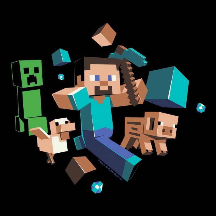 Футболка Minecraft Run Away! Glow in the Dark Youth Tee (размер L)  Футболка Minecraft Run Away! Glow in the Dark Youth Tee (размер L)