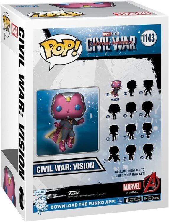 Фігурка Funko Marvel Civil War Vision Фанко Віжн Amazon Exclusive 1143