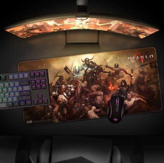 Килимок для миші ігрова поверхня Blizzard DIABLO 4 Heroes (Діабло) XL (90*42 cm) Килимок для миші ігрова поверхня Blizzard DIABLO 4 Heroes (Діабло) XL (90*42 cm)