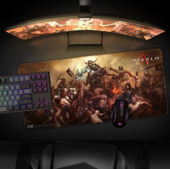 Килимок для миші ігрова поверхня Blizzard DIABLO 4 Heroes (Діабло) XL (90*42 cm)
