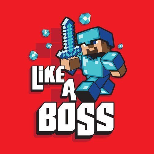 Футболка довгий рукав Minecraft Like a Boss Boys 8-20 Long Sleeve Tee (розмір M)  Футболка довгий рукав Minecraft Like a Boss Boys 8-20 Long Sleeve Tee (розмір M)