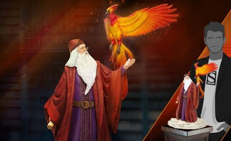 Статуетка Harry Potter - Dumbledore with Fawkes Дамблдор з Феніксом
