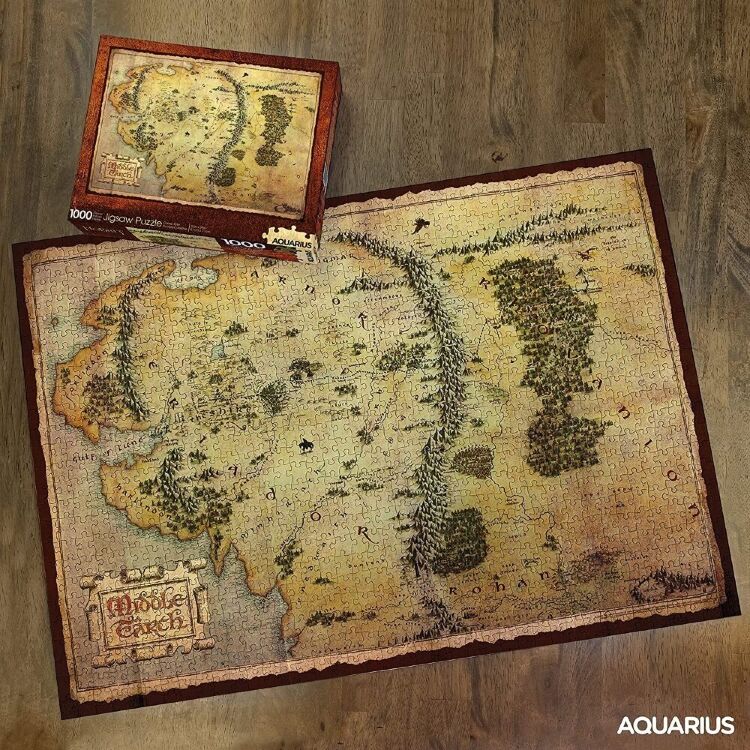 Пазл Lord of the Rings AQUARIUS Hobbit Middle Earth Map Puzzle Володар кілець Мапа Середземя 1000 шт.