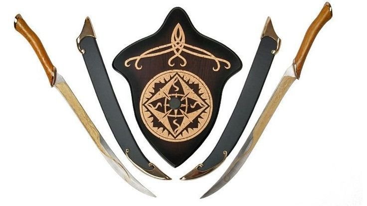 Репліка зброї The Hobbit Legolas Fantasy Fighting Swords with Display Репліка зброї The Hobbit Legolas Fantasy Fighting Swords with Display