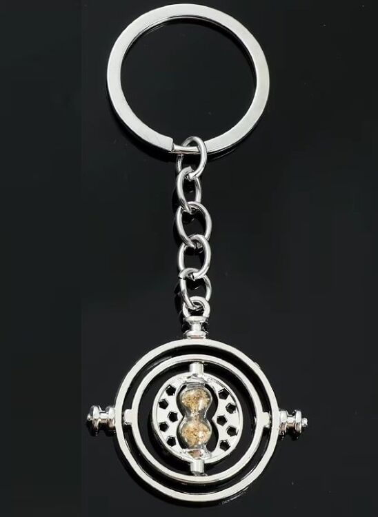Брелок Harry Potter Time Turner Keychain Маховик времени Гарри Поттер серебряный