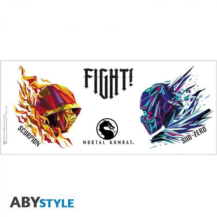 Чашка Mortal Kombat 11 Scorpion vs Sub-Zero гуртка Скорпіон та Саб-Зіро