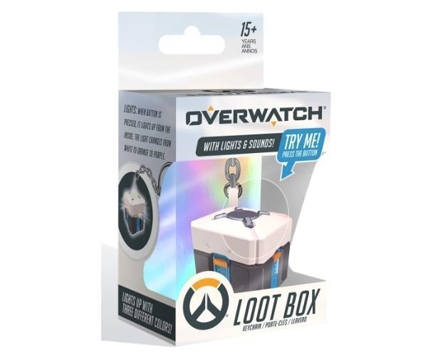 Брелок Overwatch 3D Keychain - Lootbox Light-up JINX