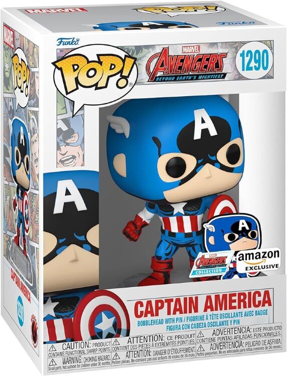 Фігурка Funko Marvel: The Avengers Heroes Captain America Фанко Капітан Америка (Amazon Exclusive) 1290 Фігурка Funko Marvel: The Avengers Heroes Captain America Фанко Капітан Америка (Amazon Exclusive) 1290