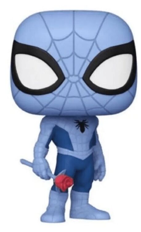 Фігурка Funko Marvel Spiderman Blue Фанко Людина павук з трояндою (Collector Corps Exclusive) 1355