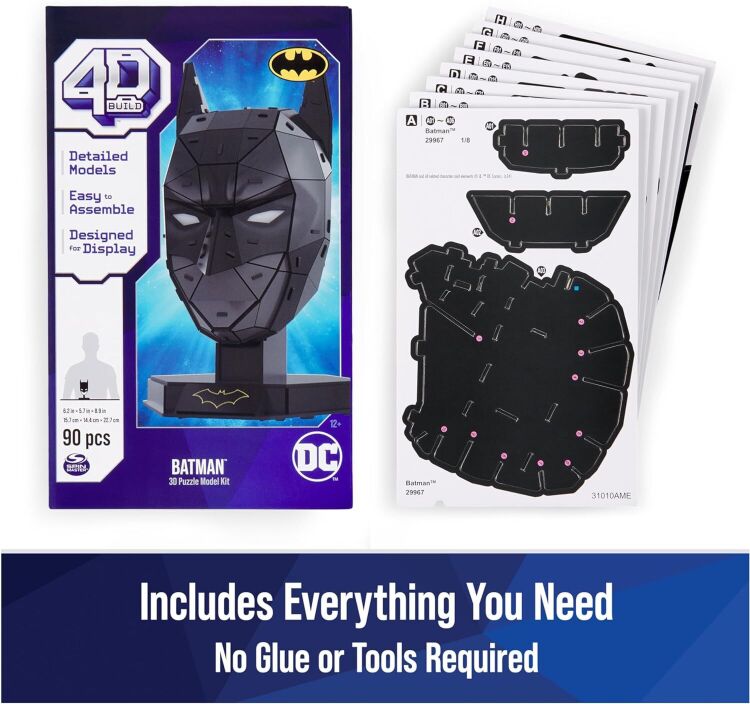 Пазл 4D Build DC Batman Puzzle Model Kit 3D картон Бетмен 90 шт. Пазл 4D Build DC Batman Puzzle Model Kit 3D картон Бетмен 90 шт.