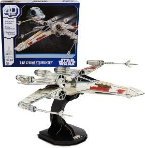 Пазл 4D Build Star Wars T-65 X-Wing Starfighter puzzle 3D картон Зоряний винищувач 160 шт. 