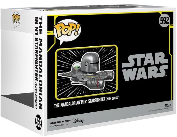 Фігурка Funko Star Wars The Mandalorian in N1 Starfighter with Grogu фанко Мандалорець з Грогу Exclusive 592 Фігурка Funko Star Wars The Mandalorian in N1 Starfighter with Grogu фанко Мандалорець з Грогу Exclusive 592