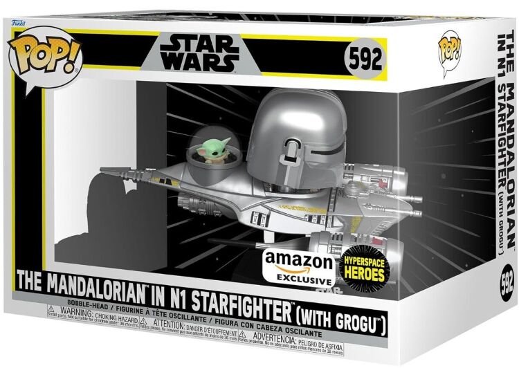 Фігурка Funko Star Wars The Mandalorian in N1 Starfighter with Grogu фанко Мандалорець з Грогу Exclusive 592 Фігурка Funko Star Wars The Mandalorian in N1 Starfighter with Grogu фанко Мандалорець з Грогу Exclusive 592