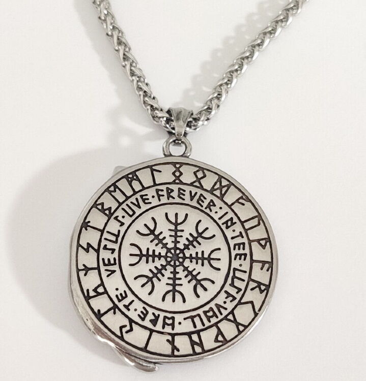 Кулон Геральта медальйон 3D Відьмак (The Witcher Geralt) з нержавіючої сталі з рунами (золотий вовк) Кулон Геральта медальйон 3D Відьмак (The Witcher Geralt) з нержавіючої сталі з рунами (золотий вовк)