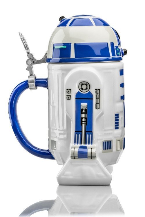 Кружка Star Wars R2-D2 Stein - Collectible 32oz Ceramic Mug with Metal Hinge Кружка Star Wars R2-D2 Stein - Collectible 32oz Ceramic Mug with Metal Hinge
