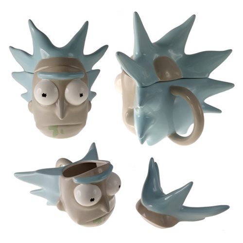 Чашка Рік і Морті з кришкою - Rick Face 3D Sculpted Mug 20 Oz Чашка Рік і Морті з кришкою - Rick Face 3D Sculpted Mug 20 Oz