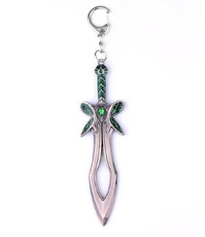 Брелок DOTA 2 Butterfly Sword Дота 2 меч метал колір срібло 6 см.