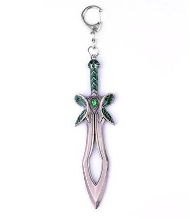 Брелок DOTA 2 Butterfly Sword Дота 2 меч метал колір срібло 6 см.
