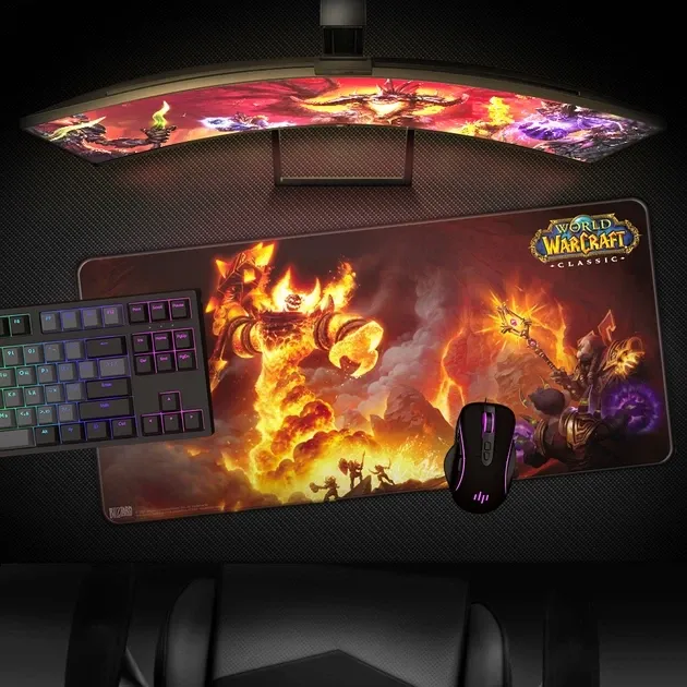 Килимок ігрова поверхня Blizzard World Of Warcraft Classic Ragnaros Рагнарос XL (90*42 cm)