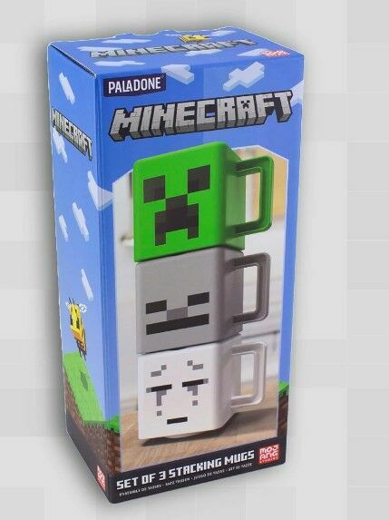 Набір 3 чашок Minecraft Stacking Coffee Mugs Creeper Skeleton and Ghast кружки Майнкрафт 250 мл Набір 3 чашок Minecraft Stacking Coffee Mugs Creeper Skeleton and Ghast кружки Майнкрафт 250 мл